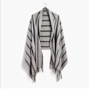 Madewell Cape Scarf in Vertical Stripe